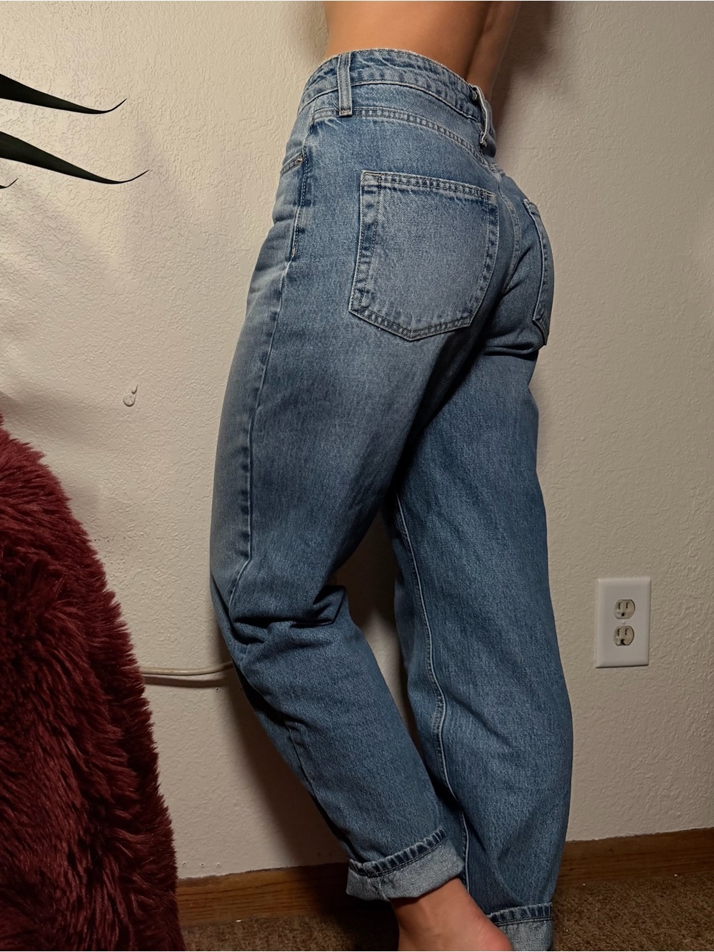 high waisted mom jeans